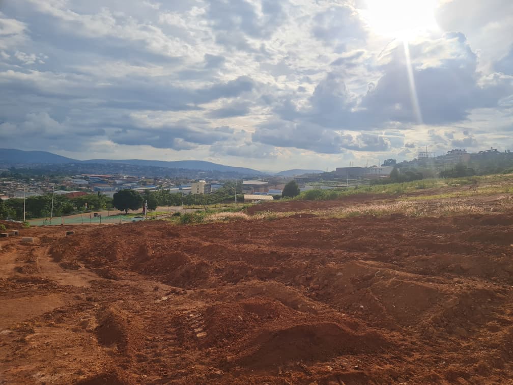Elevated view across Kigali from The Apex site