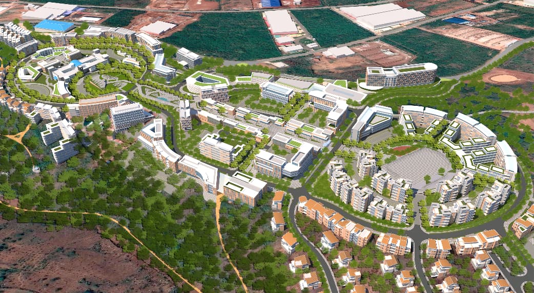 Kigali Innovation City master plan aerial
